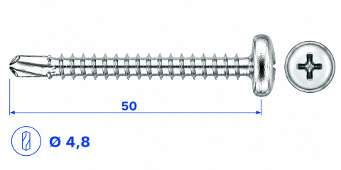 VIJAK DIN 7504 N 4,8x50